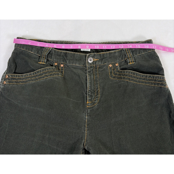 Tommy Hilfiger Women's Corduroy Hispter Boot Pants Sz. 12 Green Benfits Charity - Picture 6 of 11